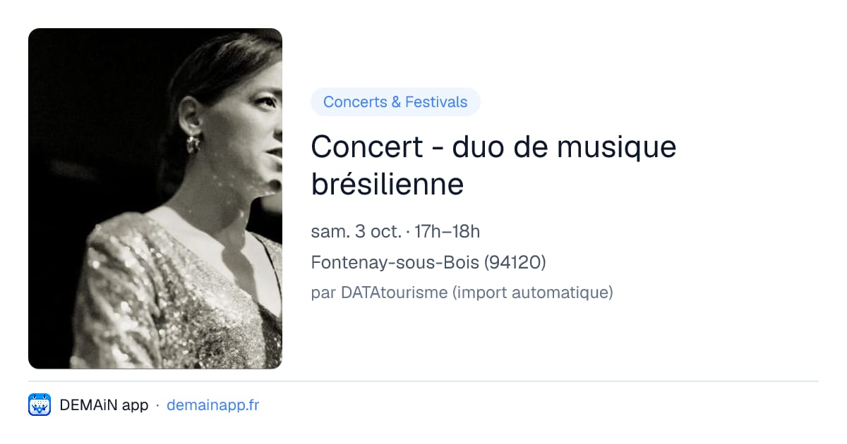 Concert - duo de musique brésilienne — Fontenay-sous-Bois