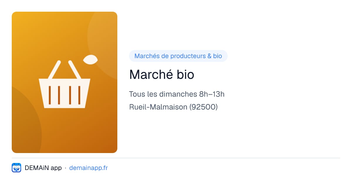 Marché bio — Rueil-Malmaison