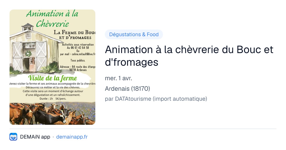 Animation à la chèvrerie du Bouc et d'fromages — Ardenais