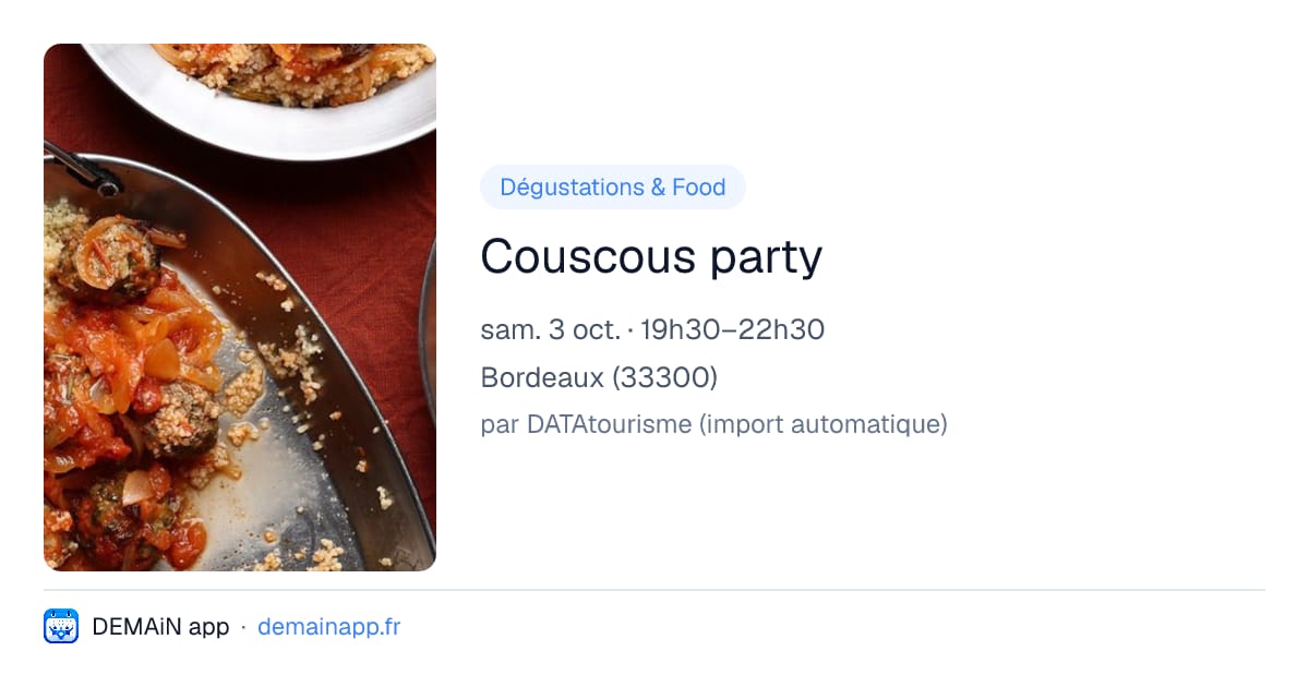 Couscous party — Bordeaux