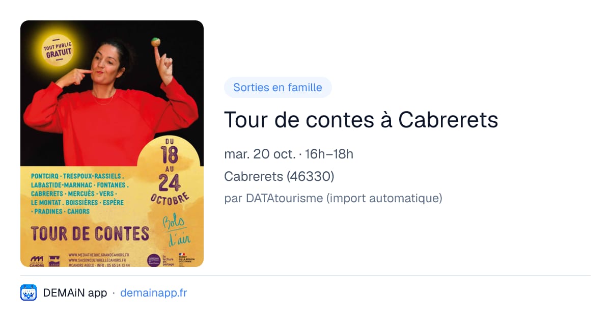 Tour de contes à Cabrerets — Cabrerets