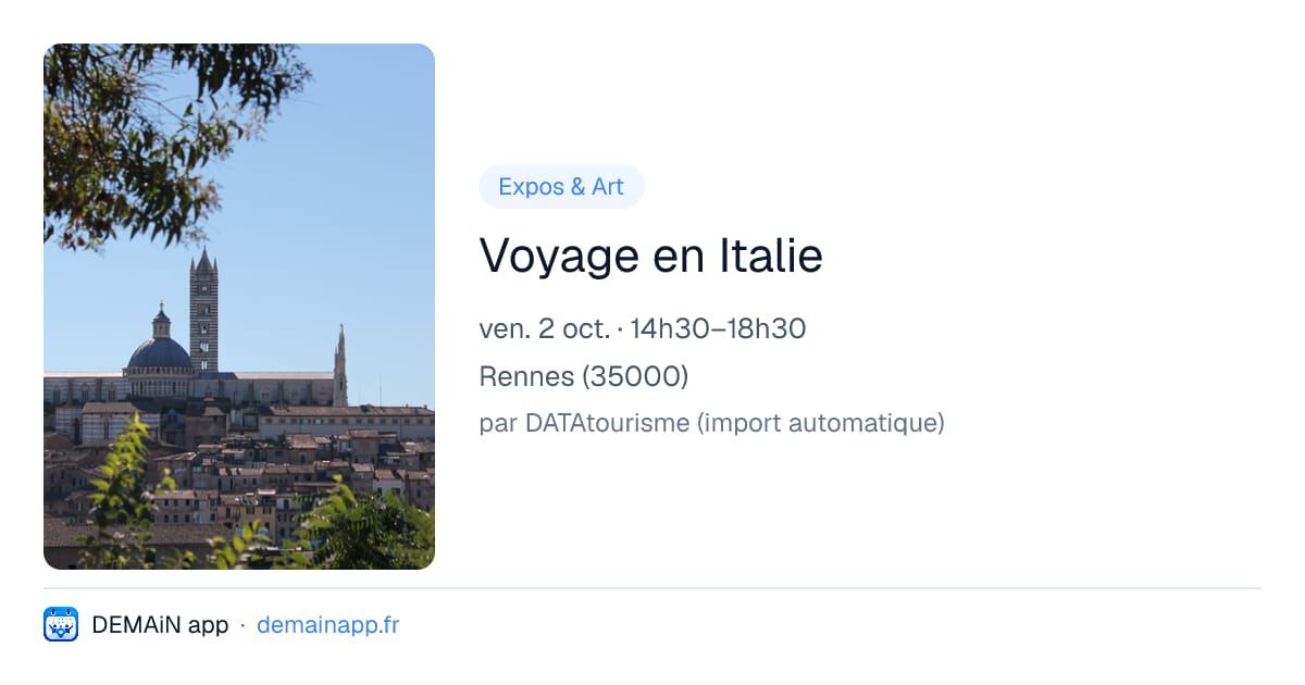 Voyage en Italie — Rennes