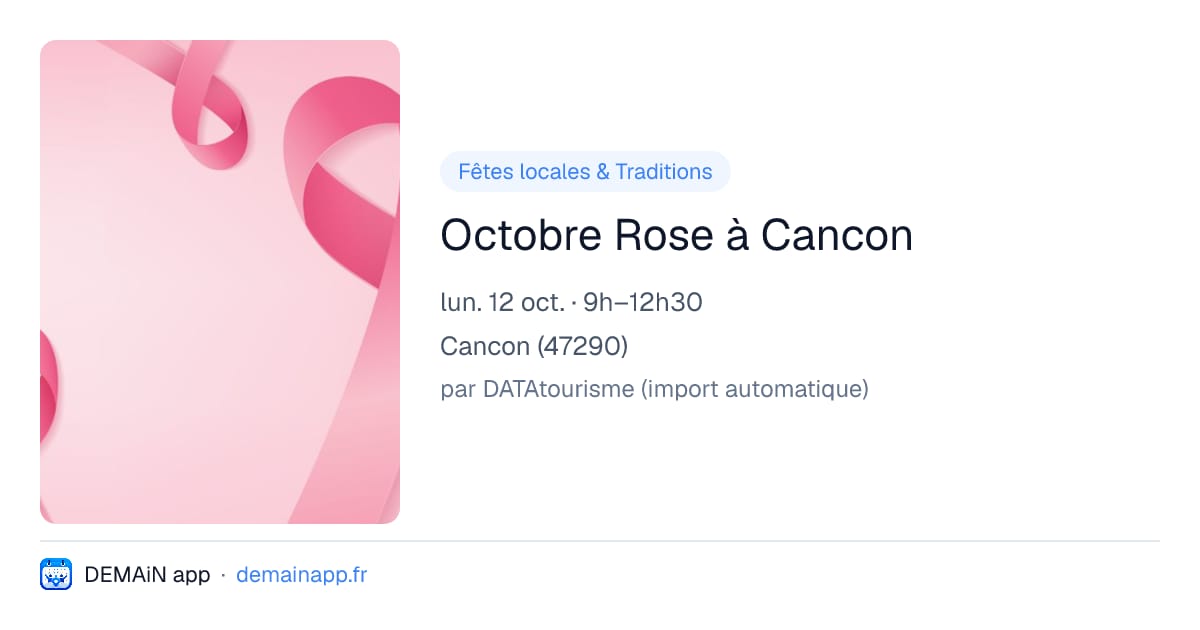 Octobre Rose à Cancon — Cancon