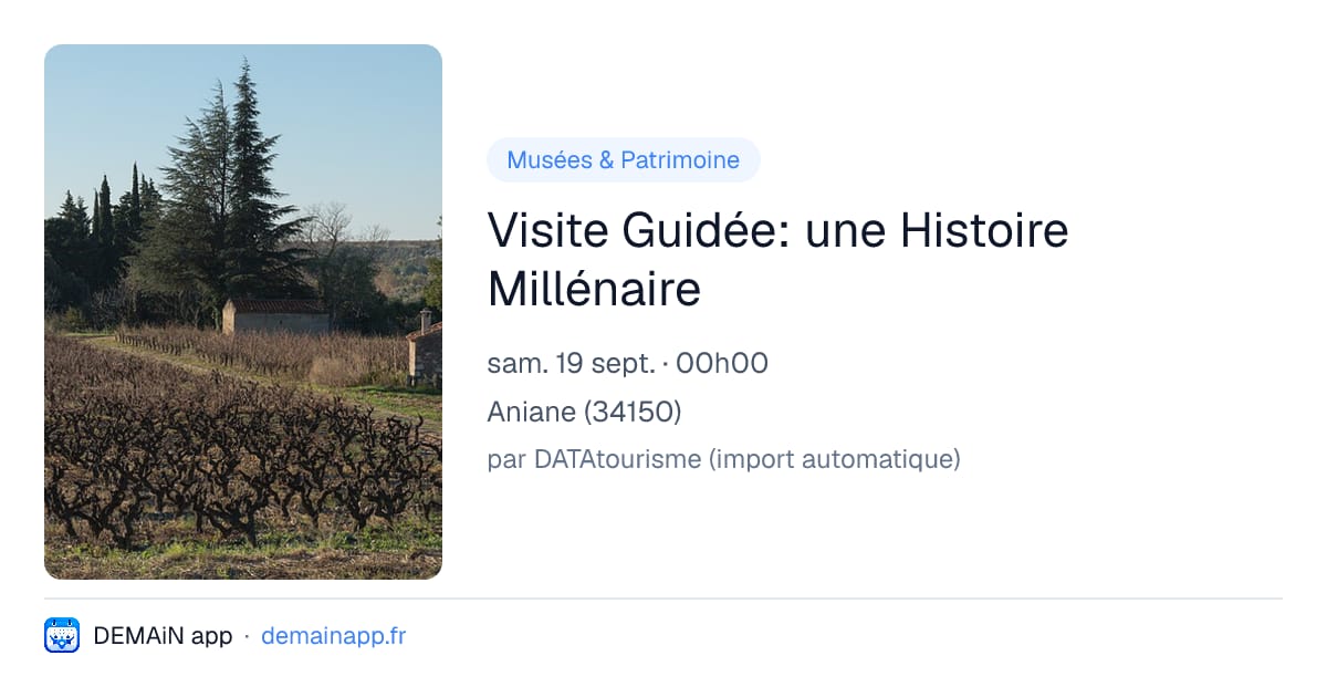 Visite Guidée: une Histoire Millénaire — Aniane