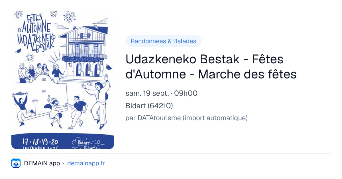 Udazkeneko Bestak - Fêtes d'Automne - Marche des fêtes — Bidart