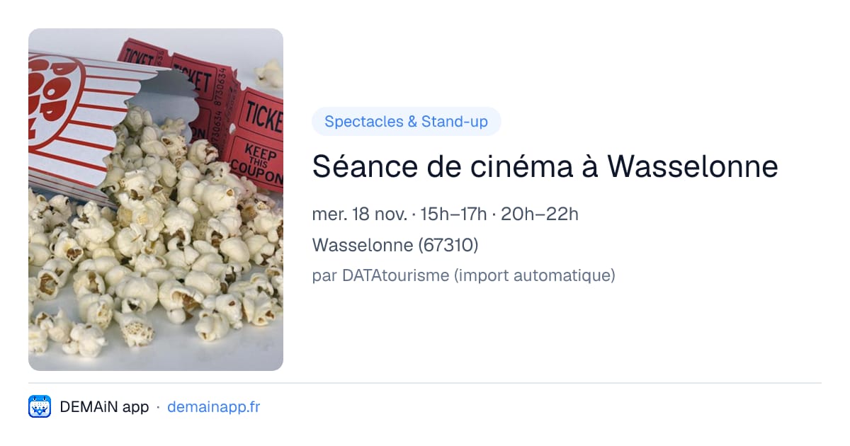 Séance de cinéma à Wasselonne — Wasselonne