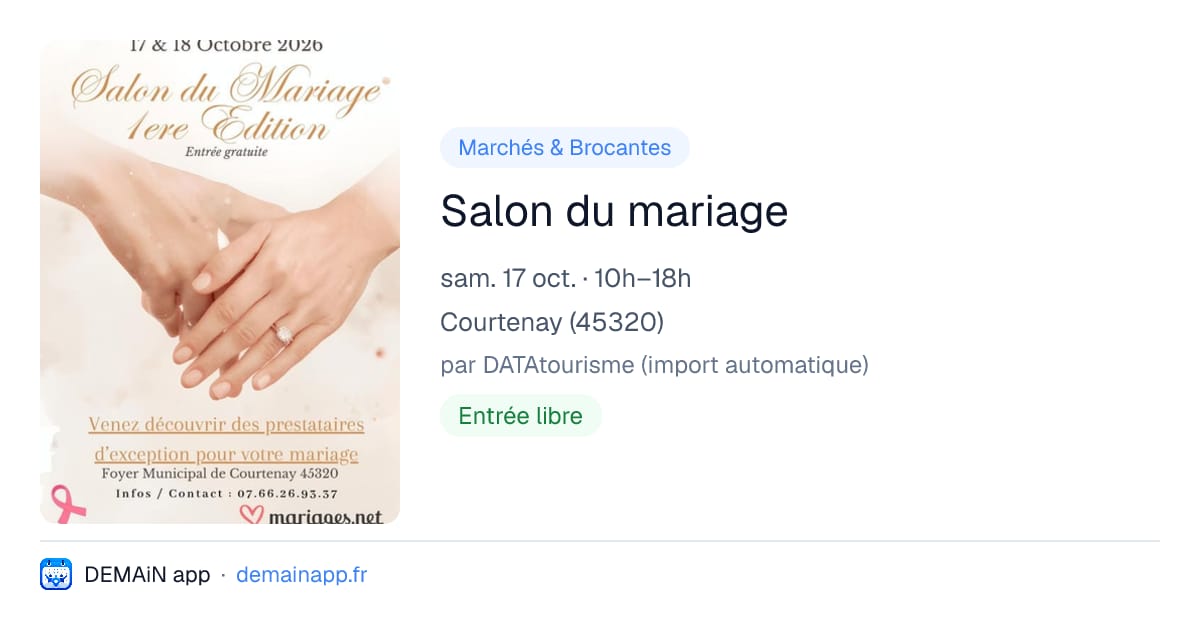 Salon du mariage — Courtenay
