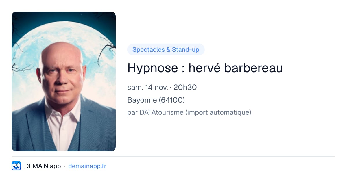 Hypnose : hervé barbereau — Bayonne