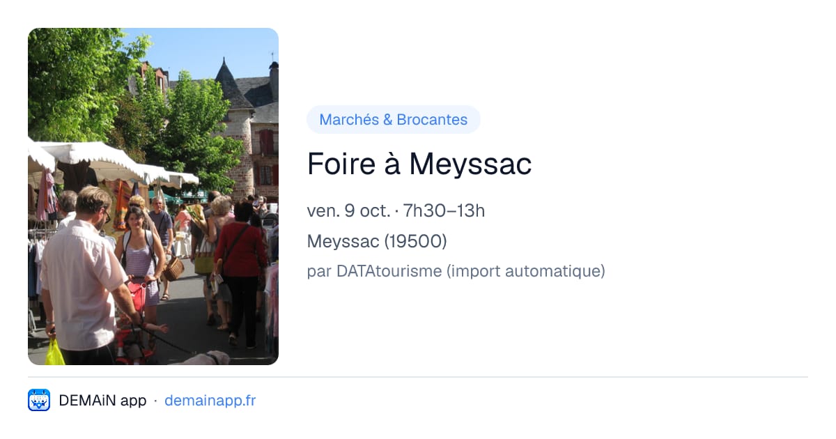 Foire à Meyssac — Meyssac