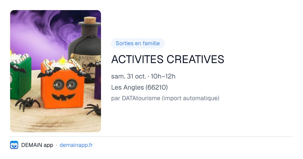 ACTIVITES CREATIVES — Les Angles