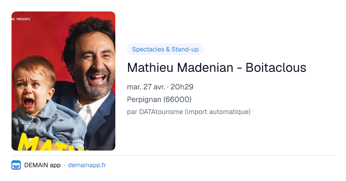 Mathieu Madenian - Boitaclous — Perpignan