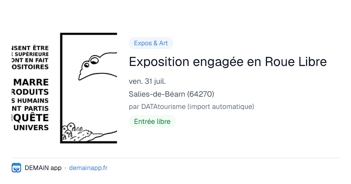 Exposition engagée en Roue Libre — Salies-de-Béarn