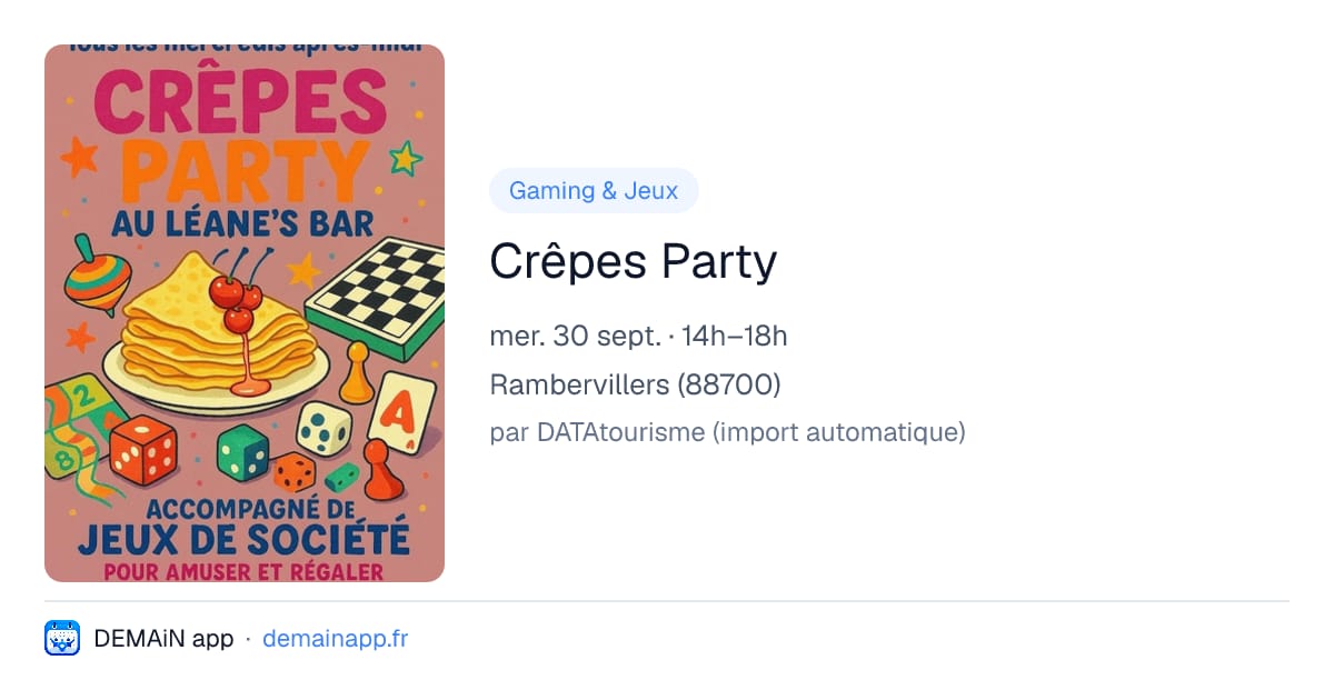 Crêpes Party — Rambervillers