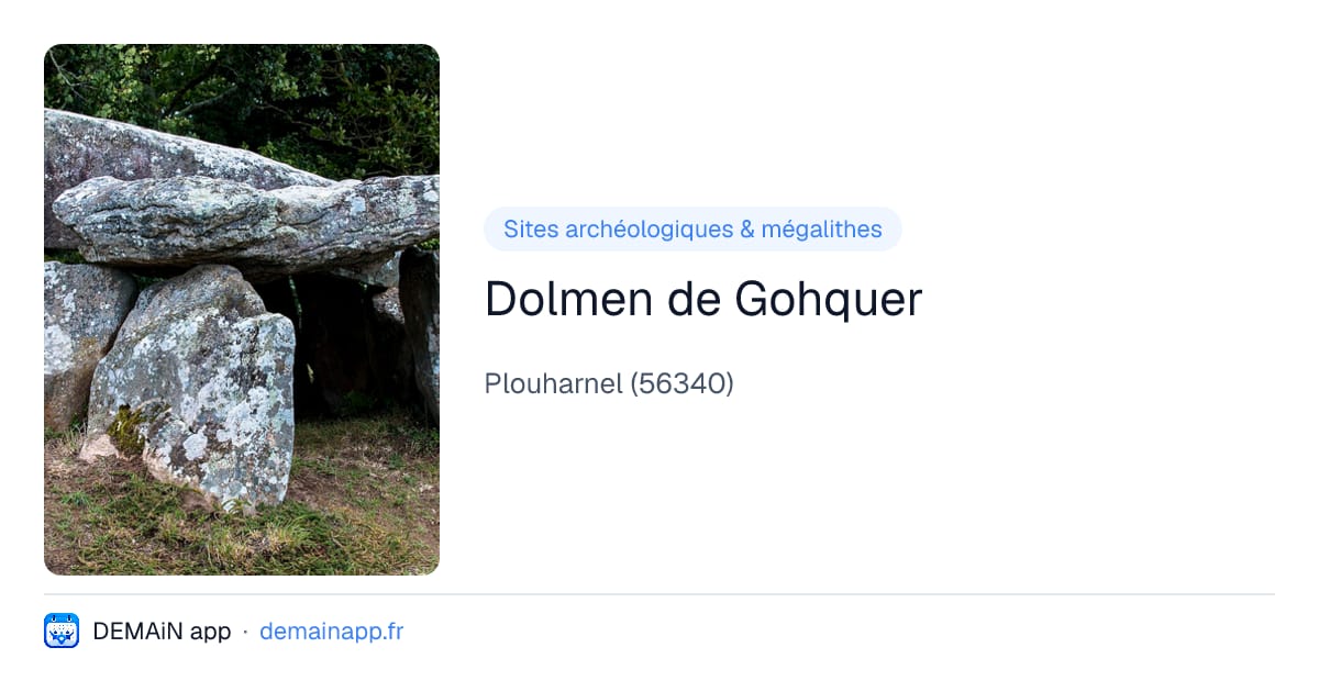 Dolmen de Gohquer — Plouharnel