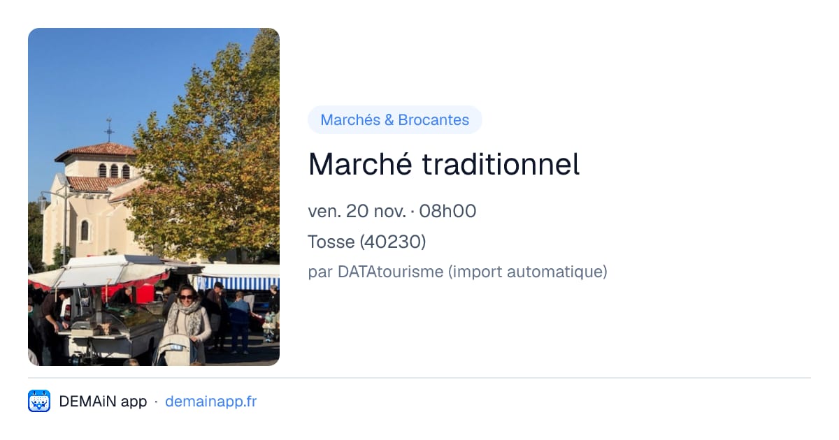 Marché traditionnel — Tosse