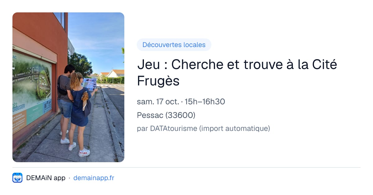Jeu : Cherche et trouve à la Cité Frugès — Pessac