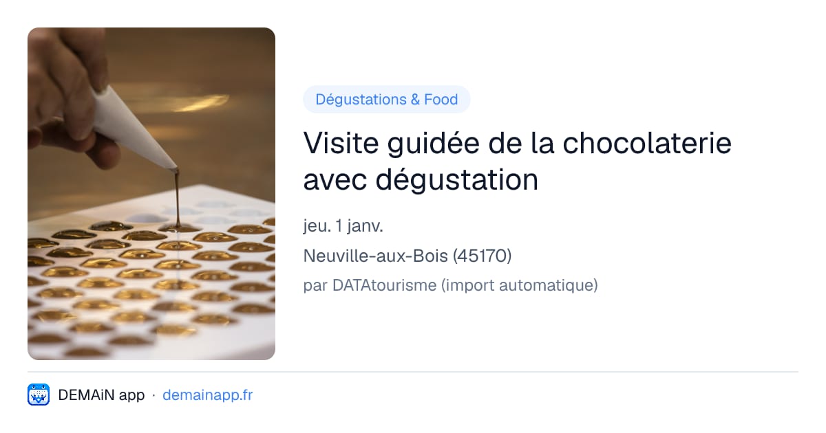 Visite guidée de la chocolaterie avec dégustation — Neuville-aux-Bois