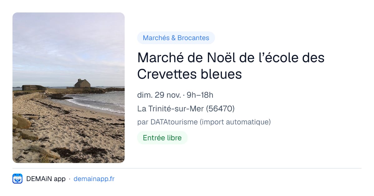 Marché de Noël de l’école des Crevettes bleues — La Trinité-sur-Mer