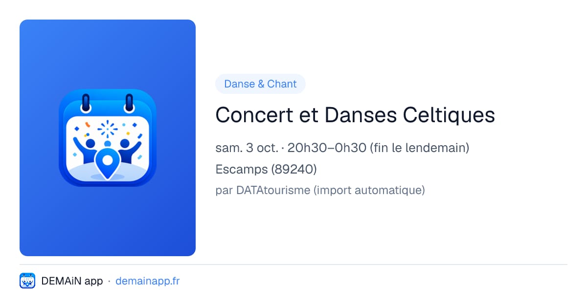 Concert et Danses Celtiques — Escamps