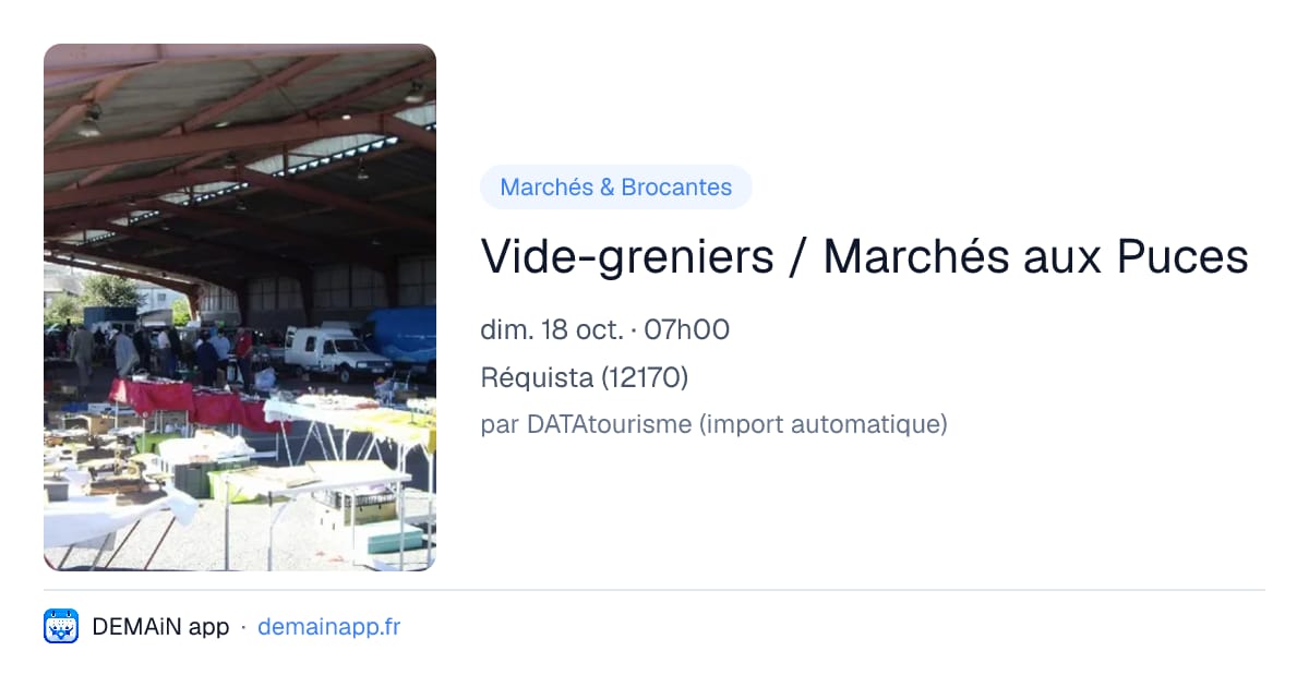 Vide-greniers / Marchés aux Puces — Réquista