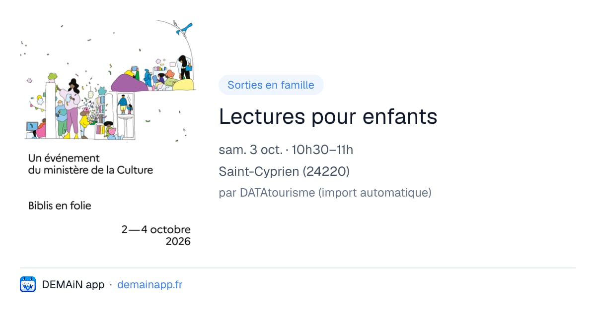 Lectures pour enfants — Saint-Cyprien
