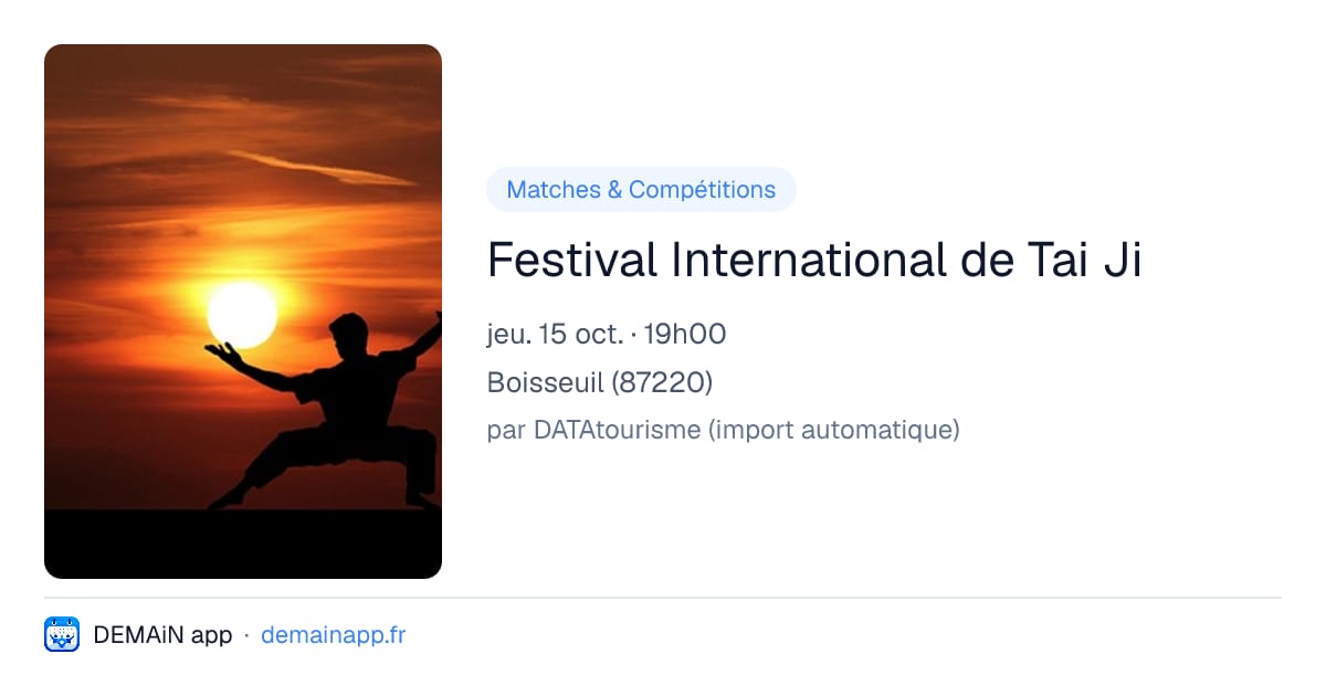 Festival International de Tai Ji — Boisseuil