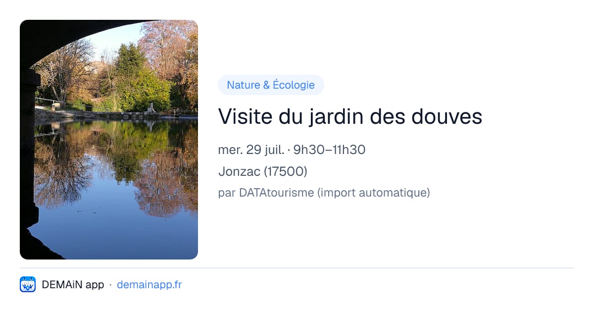 Visite du jardin des douves — Jonzac