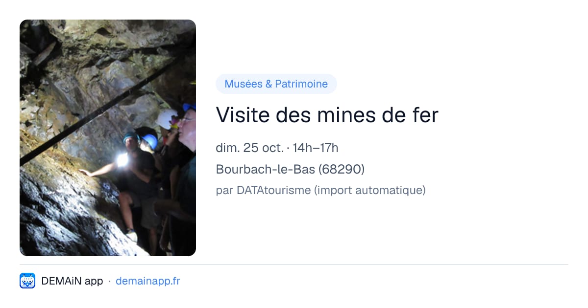 Visite des mines de fer — Bourbach-le-Bas