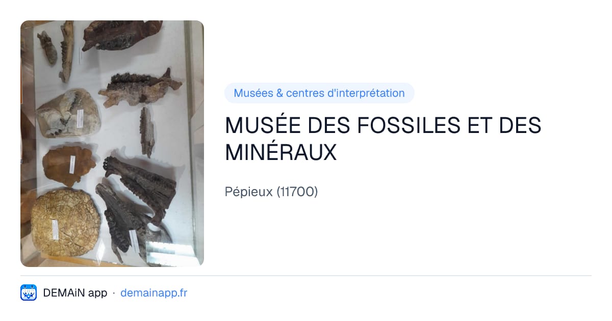 MUSÉE DES FOSSILES ET DES MINÉRAUX — Pépieux