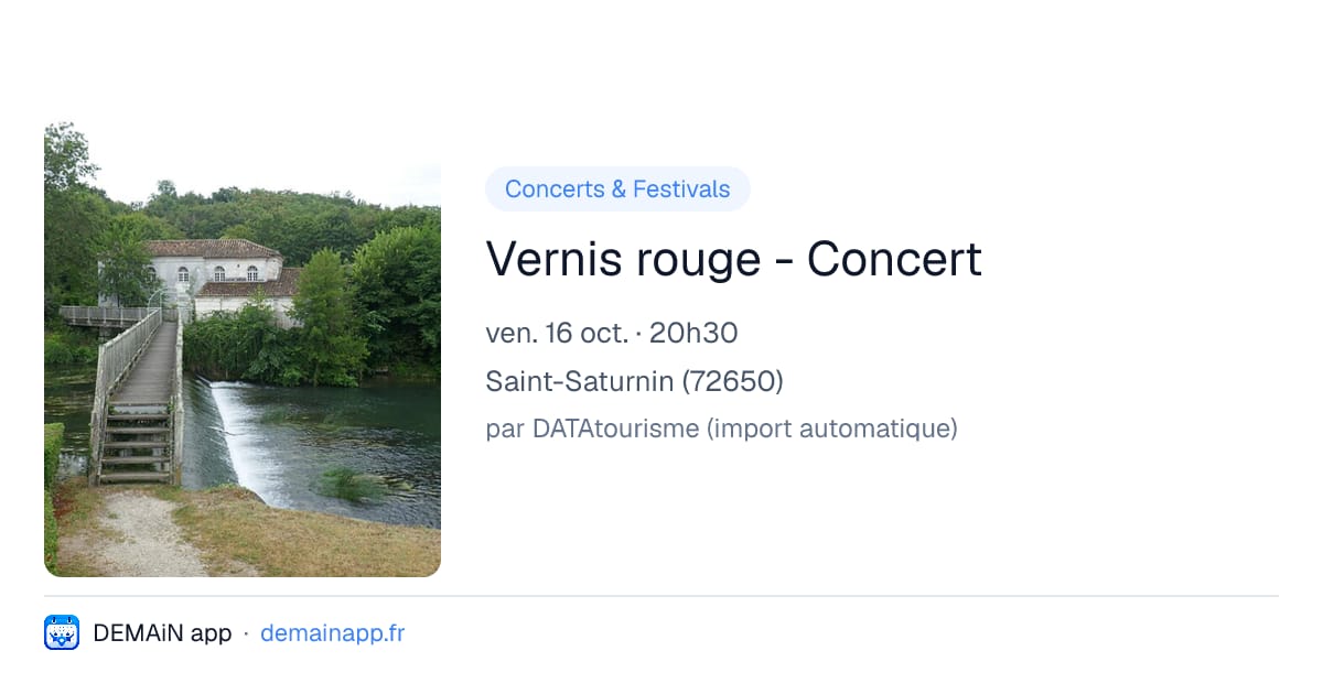 Vernis rouge - Concert — Saint-Saturnin
