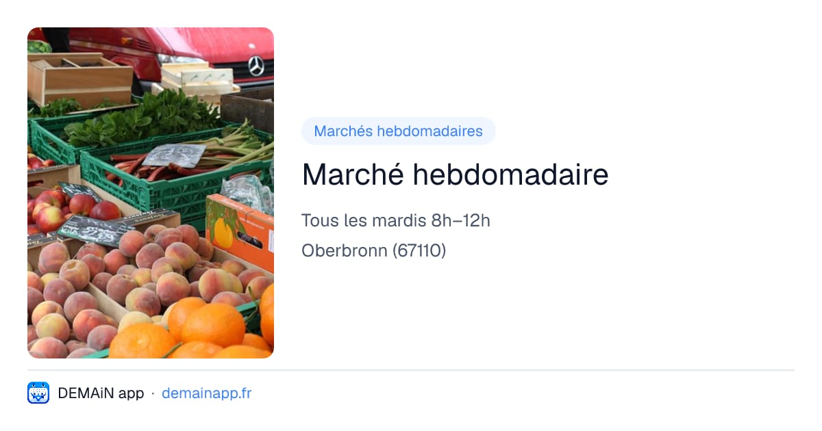 Marché hebdomadaire — Oberbronn