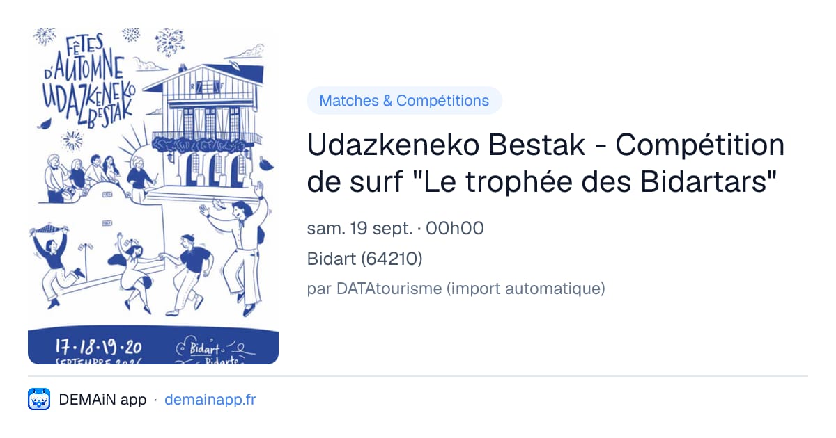 Udazkeneko Bestak - Compétition de surf "Le trophée des Bidartars" — Bidart