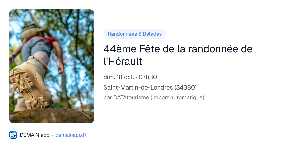 44ème Fête de la randonnée de l'Hérault — Saint-Martin-de-Londres