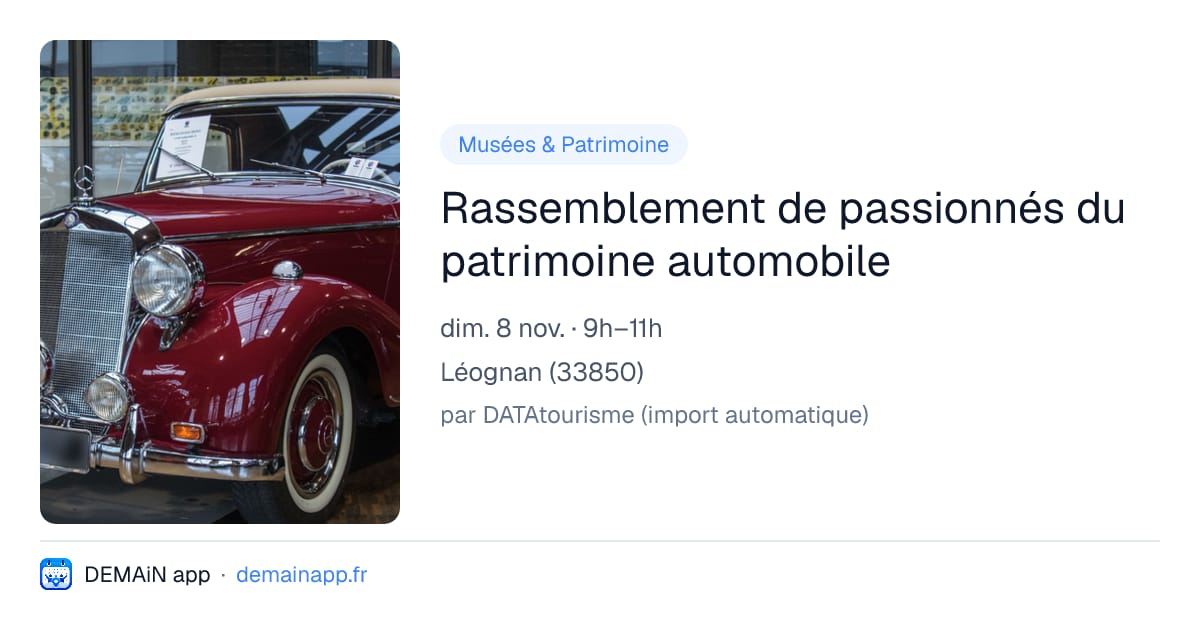 Rassemblement de passionnés du patrimoine automobile — Léognan