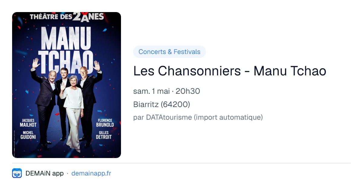 Les Chansonniers - Manu Tchao — Biarritz