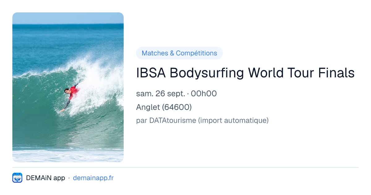 IBSA Bodysurfing World Tour Finals — Anglet