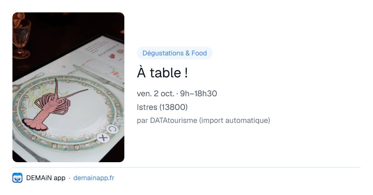 À table ! — Istres