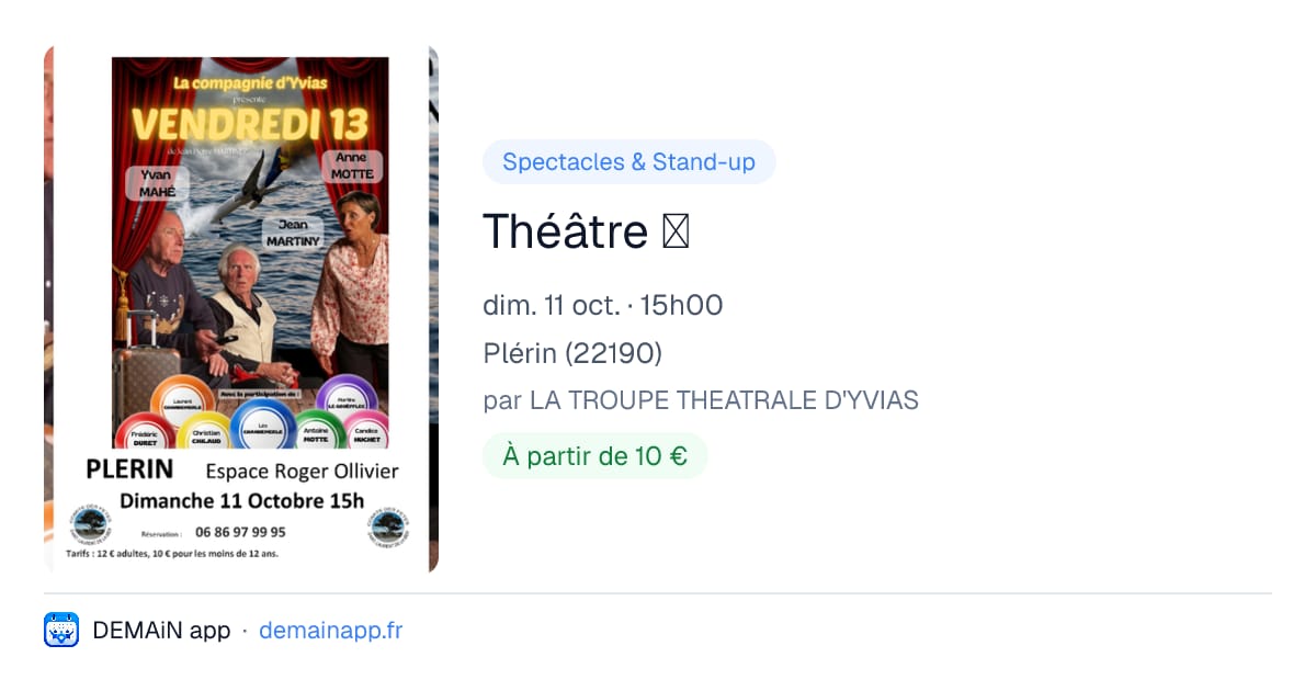 Théâtre 🎭 — Plérin