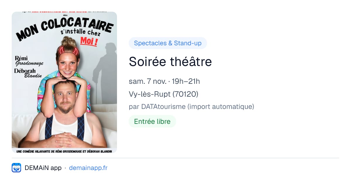 Soirée théâtre — Vy-lès-Rupt