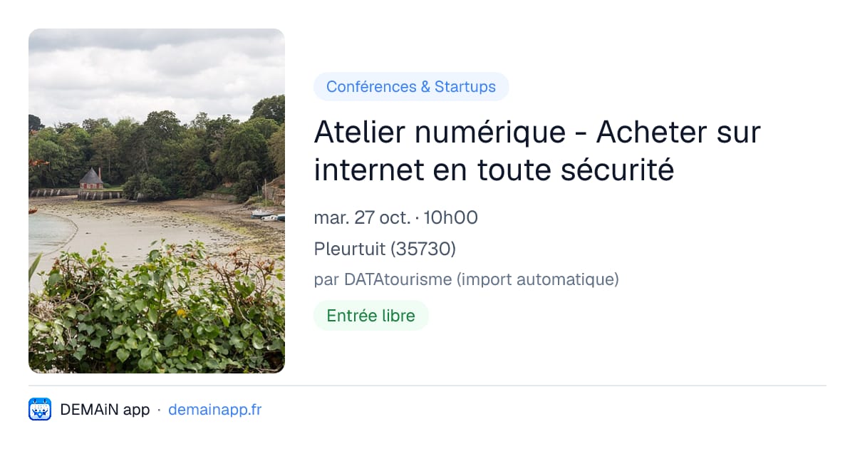 Atelier numérique - Acheter sur internet en toute sécurité — Pleurtuit
