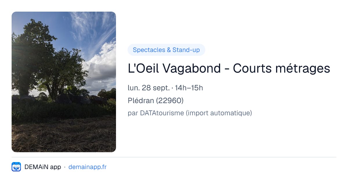L'Oeil Vagabond - Courts métrages — Plédran