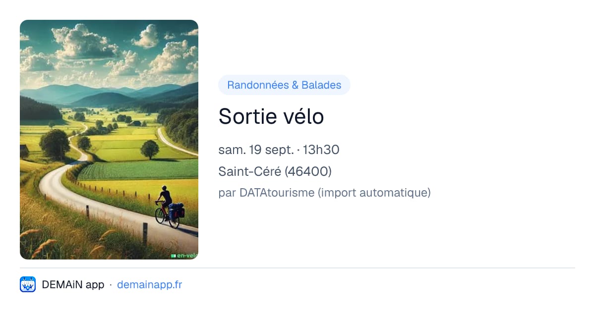 Sortie vélo — Saint-Céré