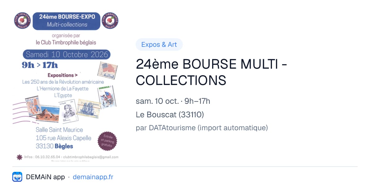 24ème BOURSE MULTI -COLLECTIONS — Le Bouscat