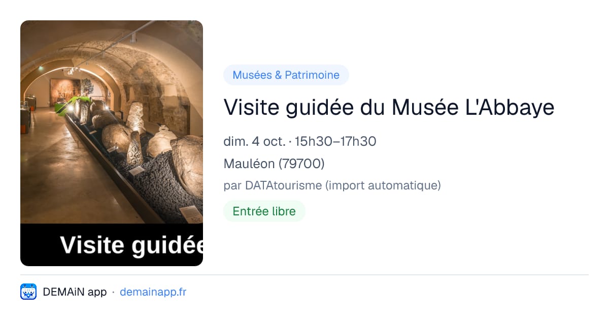 Visite guidée du Musée L'Abbaye — Mauléon