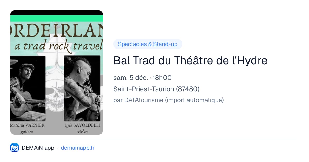 Bal Trad du Théâtre de l'Hydre — Saint-Priest-Taurion