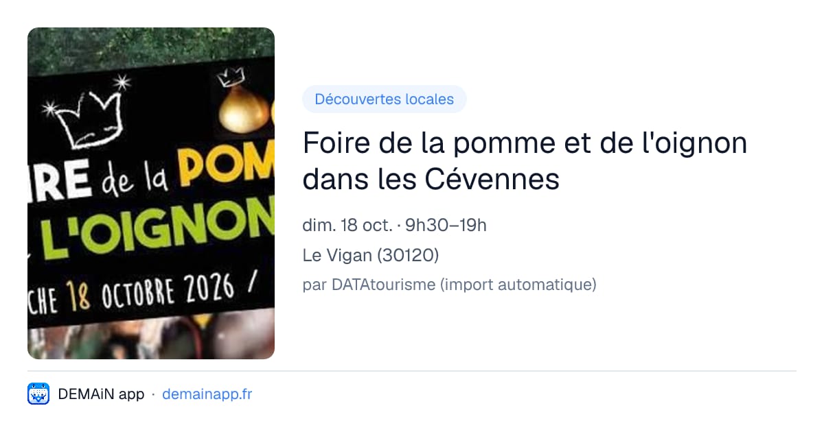 Foire de la pomme et de l'oignon dans les Cévennes — Le Vigan