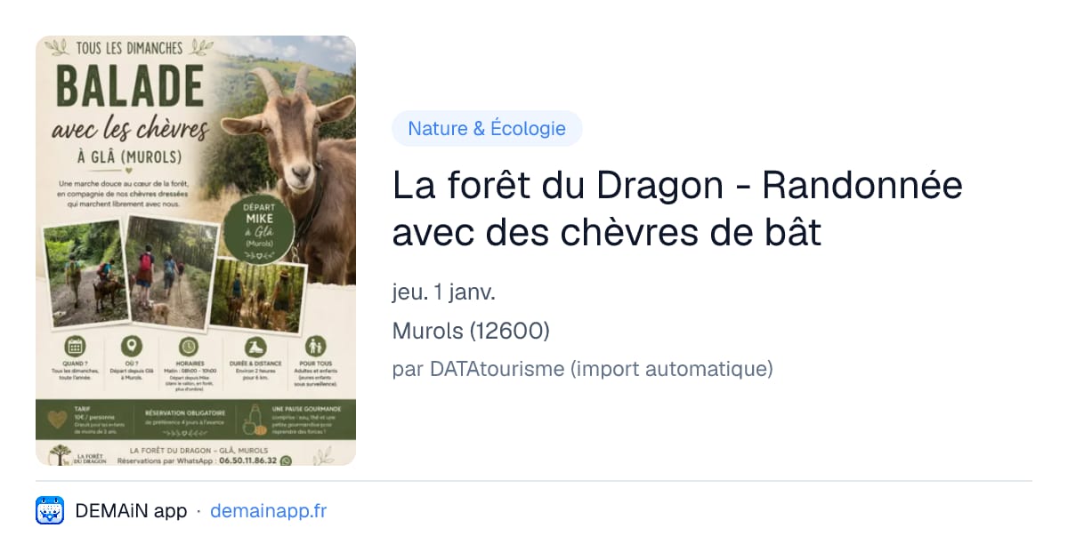 La forêt du Dragon - Randonnée avec des chèvres de bât — Murols