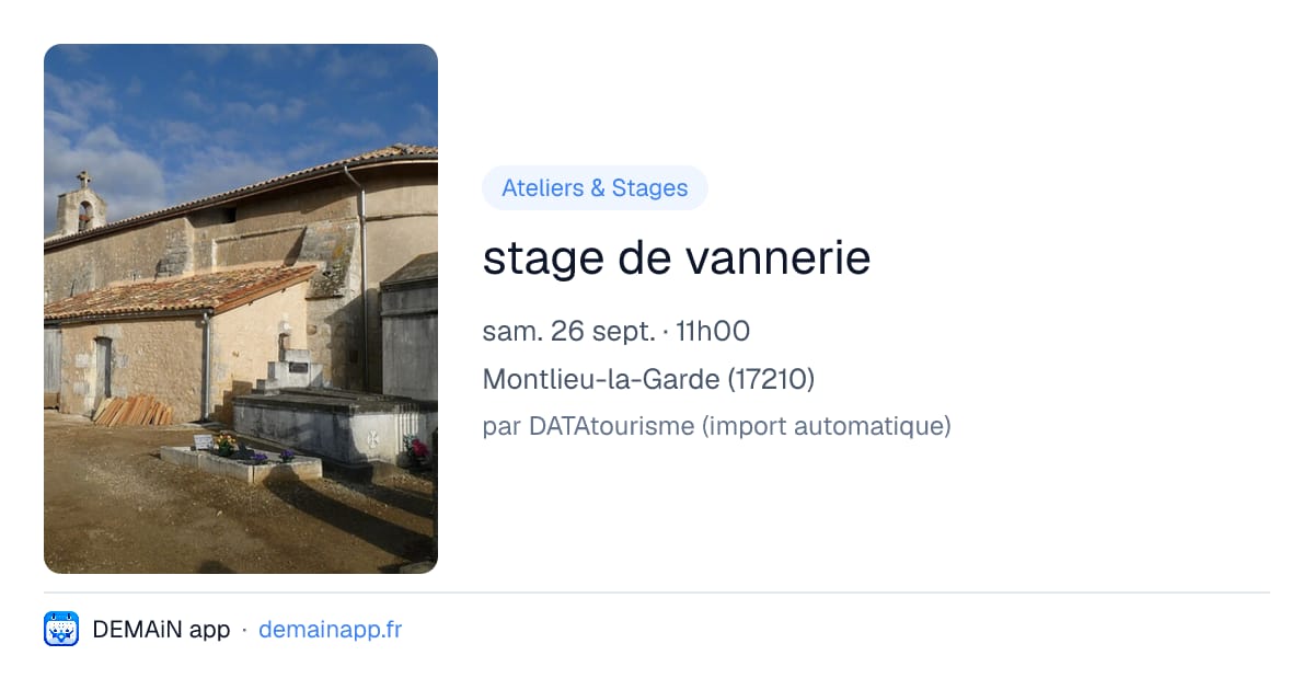 stage de vannerie — Montlieu-la-Garde