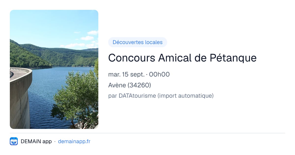 Concours Amical de Pétanque — Avène