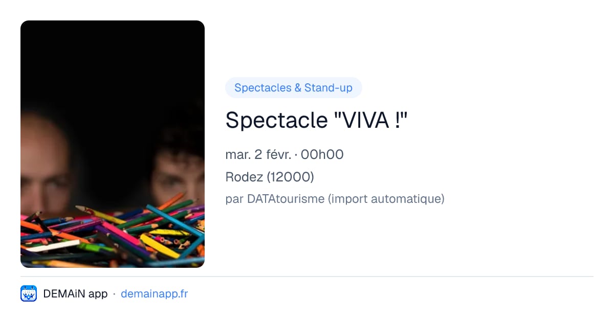 Spectacle "VIVA !" — Rodez